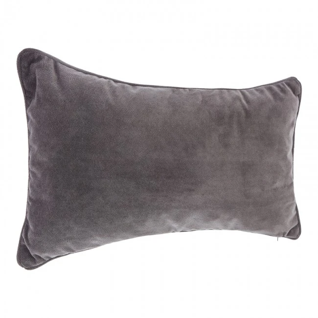 Deco cushion Lubel pakoworld in dark grey color 30x50cm