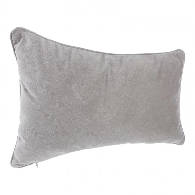 Deco cushion Lubel pakoworld in light grey color 30x50cm