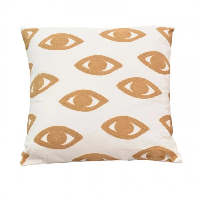 Pillow Eyes Inart natural-white 60x60x2.5cm