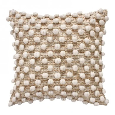 Finne Inart cotton pillow in beige shade 45x45cm