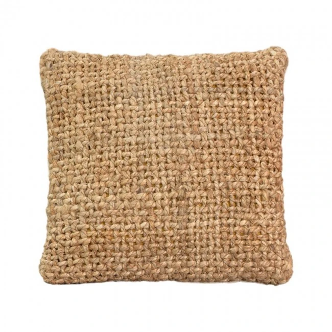 Cushion Petron Inart natural jute 45x45x2.5cm