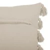 Deco cushion with fringes Erden pakoworld in ivory color 50x50cm