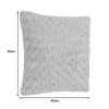 Deco cushion Luxir pakoworld in light grey color 45x45cm