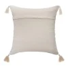 Deco cushion with fringes Polat pakoworld in beige color 59x59cm