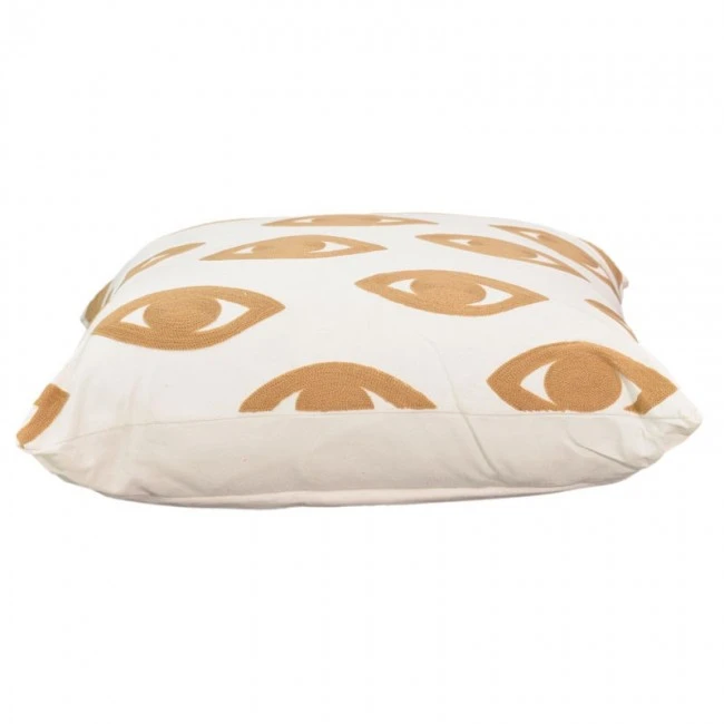 Pillow Eyes Inart natural-white 60x60x2.5cm