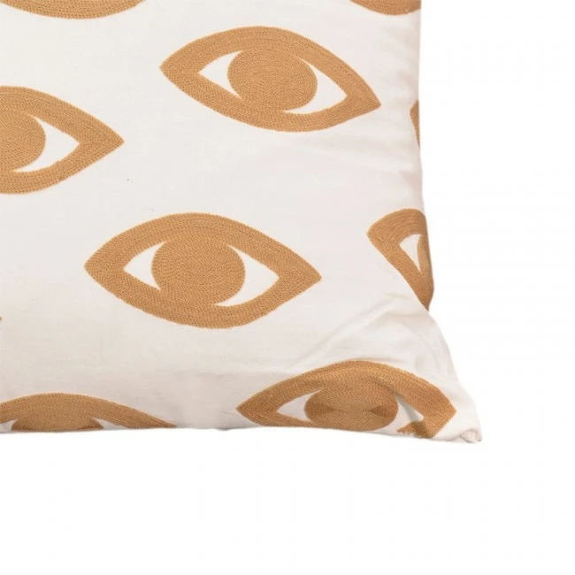 Pillow Eyes Inart natural-white 60x60x2.5cm