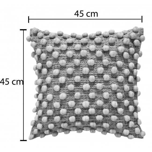 Finne Inart cotton pillow in beige shade 45x45x2.5cm