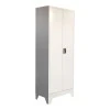 Metal wardrobe Ugren I Pakoworld in light grey shade 70x40x180cm
