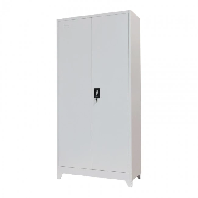 Ugren pakoworld metal wardrobe in light gray shade 90x40x190cm