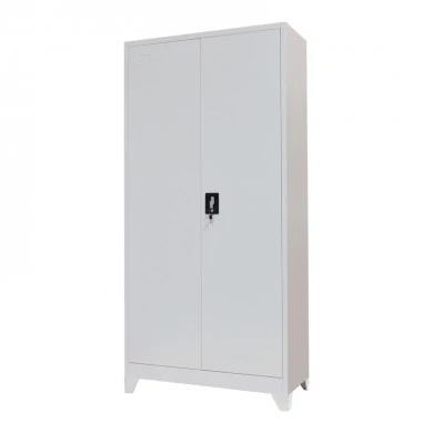 Zogi pakoworld metal wardrobe with partition in light gray shade 90x45x190cm