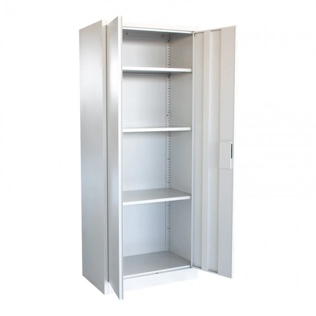 Metal wardrobe Ugren I Pakoworld in light grey shade 70x40x170cm.