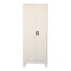 Metal wardrobe Ugren I Pakoworld in light grey shade 70x40x180cm