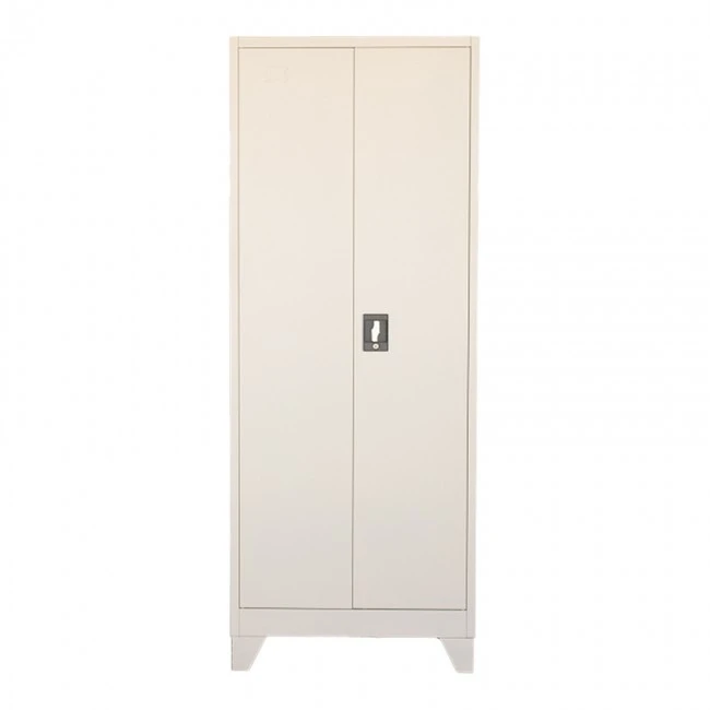 Metal wardrobe Ugren I Pakoworld in light grey shade 70x40x180cm
