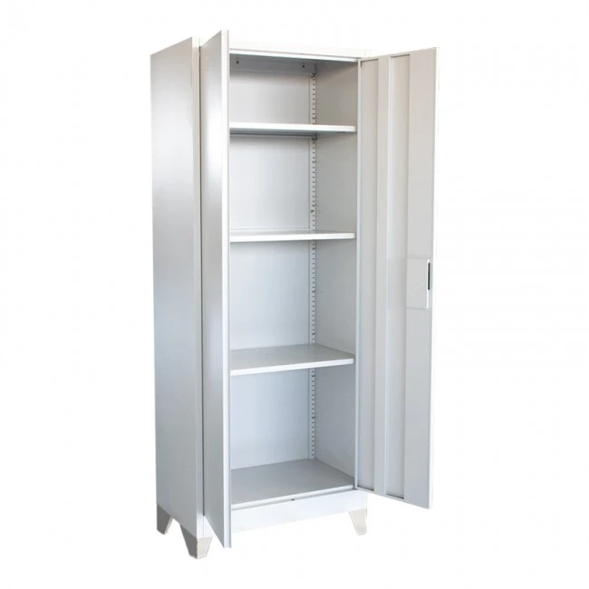 Metal wardrobe Ugren I Pakoworld in light grey shade 70x40x180cm