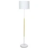 Metal floor lamp Oliver pakoworld Ε27 with white shade D33x149cm