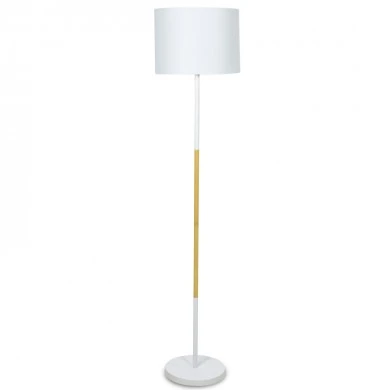 Metal floor lamp Oliver pakoworld Ε27 with white shade D33x149cm