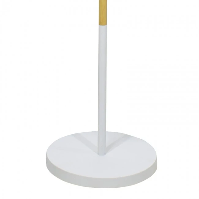 Metal floor lamp Oliver pakoworld Ε27 with white shade D33x149cm