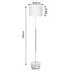 Metal floor lamp Oliver pakoworld Ε27 with white shade D33x149cm