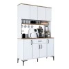 Buffet with shelf Cordie pakoworld white melamine 120x40x184.2cm