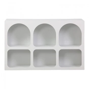 Buffet Emersi pakoworld with shelves mdf in white color 120x35x76cm