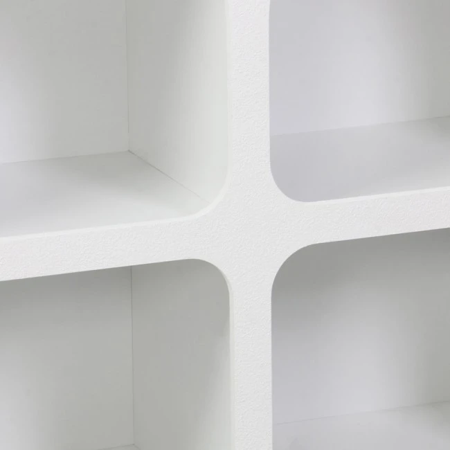 Buffet Emersi pakoworld with shelves mdf in white color 120x35x76cm