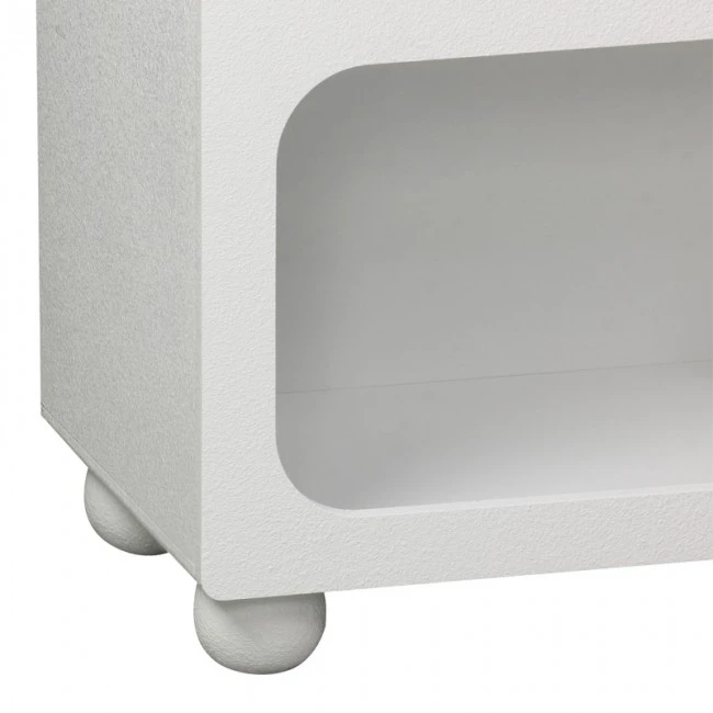 Buffet Emersi pakoworld with shelves mdf in white color 164x34x76cm