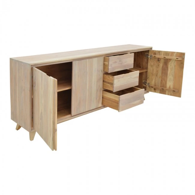 Emira pakoworld buffet, acacia wood in natural shade, 200x40x80cm
