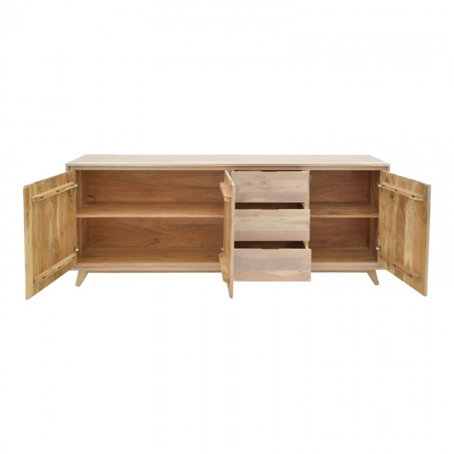 Emira pakoworld buffet, acacia wood in natural shade, 200x40x80cm