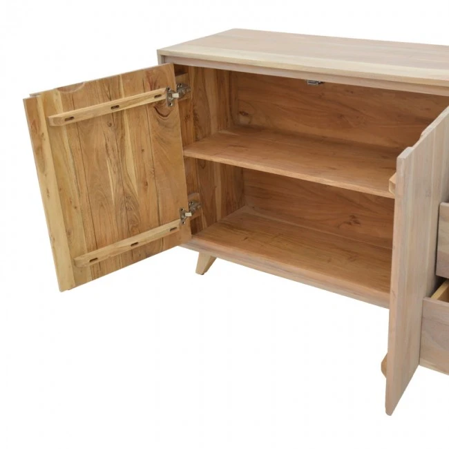 Emira pakoworld buffet, acacia wood in natural shade, 200x40x80cm