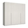 Manestile pakoworld melamine four-leaf wardrobe in beige shade 227.5x59x212.9cm
