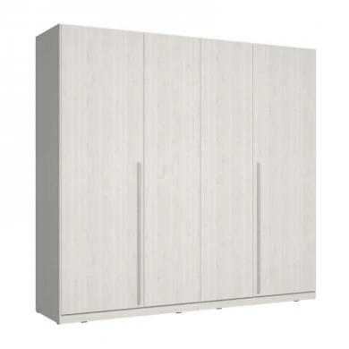 Manestile pakoworld melamine four-leaf wardrobe in beige shade 227.5x59x212.9cm