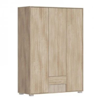 Bruse pakoworld melamine wardrobe in sonoma-oak shade 148.5x56.5x203.2cm