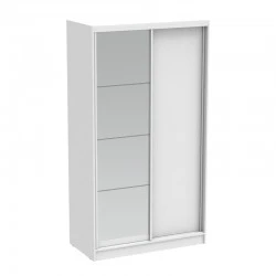 Korredor pakoworld two-leaf sliding wardrobe with mirror in white color 120x60x220cm