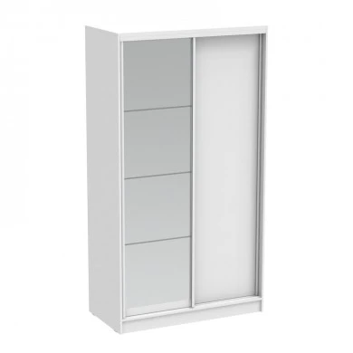 Korredor pakoworld two-leaf sliding wardrobe with mirror in white color 120x60x220cm