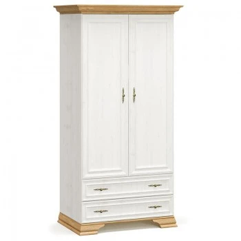Wardrobe Jaden pakoworld double leaf color golden oak-white antique 101x62x197,5cm