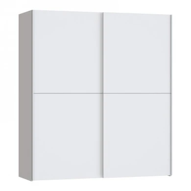 Wardrobe Noez pakoworld 2 doors with shelves white melamine 170.5x61x190.5cm