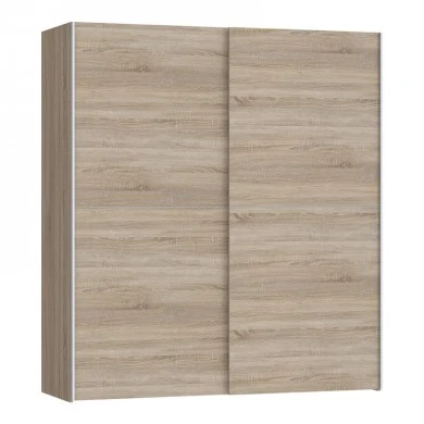 Wardrobe Noez pakoworld 2 doors with shelves sonoma melamine 170.5x61x190.5cm