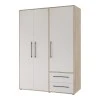 Wardrobe Razol pakoworld 3 doors white-sonoma melamine 144.5x59x200cm
