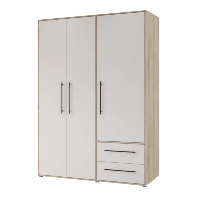 Wardrobe Razol pakoworld 3 doors white-sonoma melamine 144.5x59x200cm