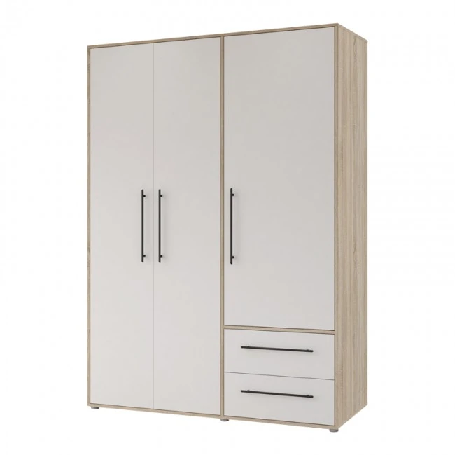 Wardrobe Razol pakoworld 3 doors white-sonoma melamine 144.5x59x200cm