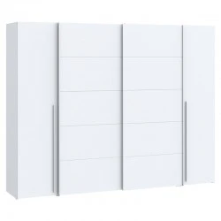 Wardrobe Verzo pakoworld 4 doors white melamine 270.5x61.5x210.5cm Wardrobe Verzo pakoworld 4 doors white melamine 270.5x61.5x210.5cm