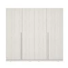 Manestile pakoworld melamine four-leaf wardrobe in beige shade 227.5x59x212.9cm