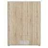 Bruse pakoworld melamine wardrobe in sonoma-oak shade 148.5x56.5x203.2cm