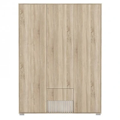 Bruse pakoworld melamine wardrobe in sonoma-oak shade 148.5x56.5x203.2cm