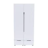 Double Wardrobe Afina pakoworld mdf in white glossy color 100x57x213cm