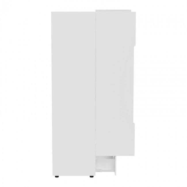 Double Wardrobe Afina pakoworld mdf in white glossy color 100x57x213cm