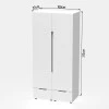 Double Wardrobe Afina pakoworld mdf in white glossy color 100x57x213cm