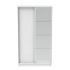 Korredor pakoworld two-leaf sliding wardrobe with mirror in white color 120x60x220cm