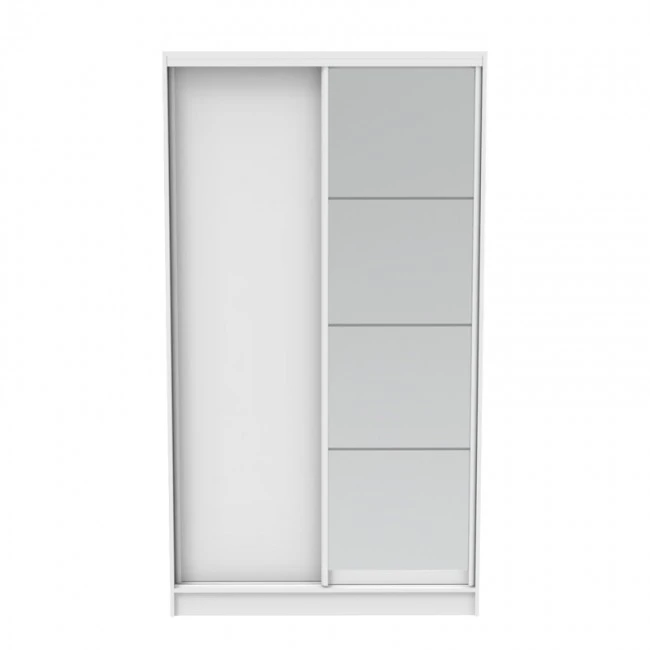 Korredor pakoworld two-leaf sliding wardrobe with mirror in white color 120x60x220cm