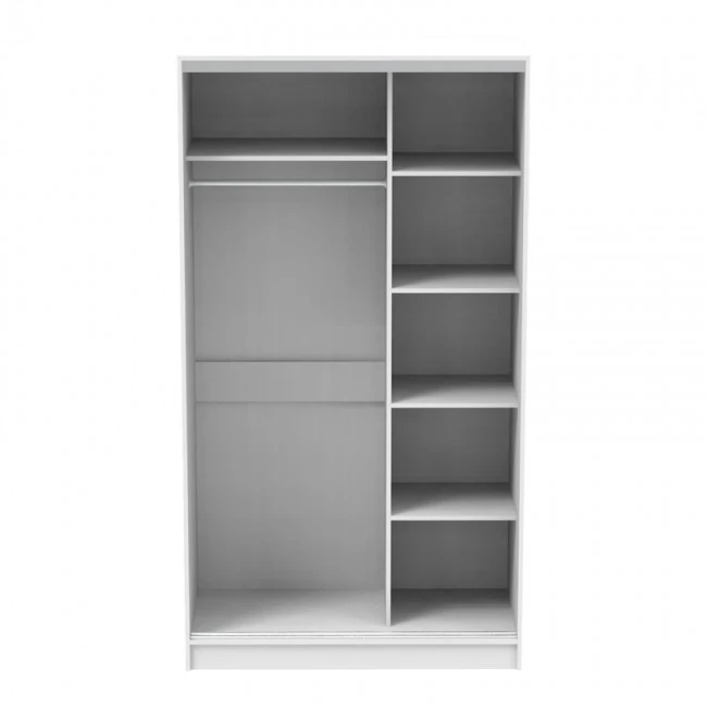 Korredor pakoworld two-leaf sliding wardrobe with mirror in white color 120x60x220cm